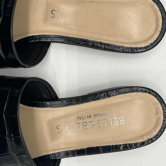 Bells and Becks Serena Croc Crocodile Embossed Slides Mules VGUC Size EU 38.5 - Picture 7 of 10